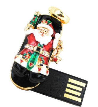 4gb Santa Claus Shape Jewelry Usb Flash Drive Encryption
