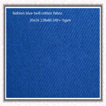 fashion blue twill cotton fabric