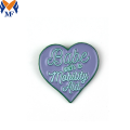 Metall Custom Heart Form Emalj Pin Badge