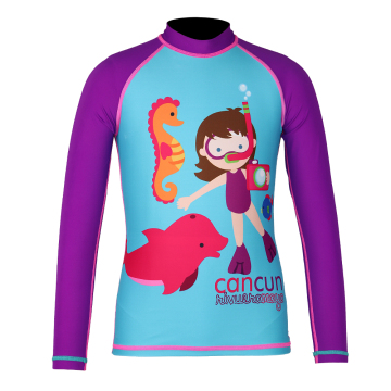 Seaskin Toddlers Lycra Rash Guard Featuring Contrast Colors