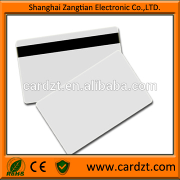 white pvc card with magnetic strip