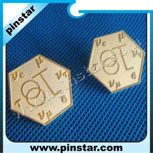 Six points custom plating nickel metal military clutch emblems