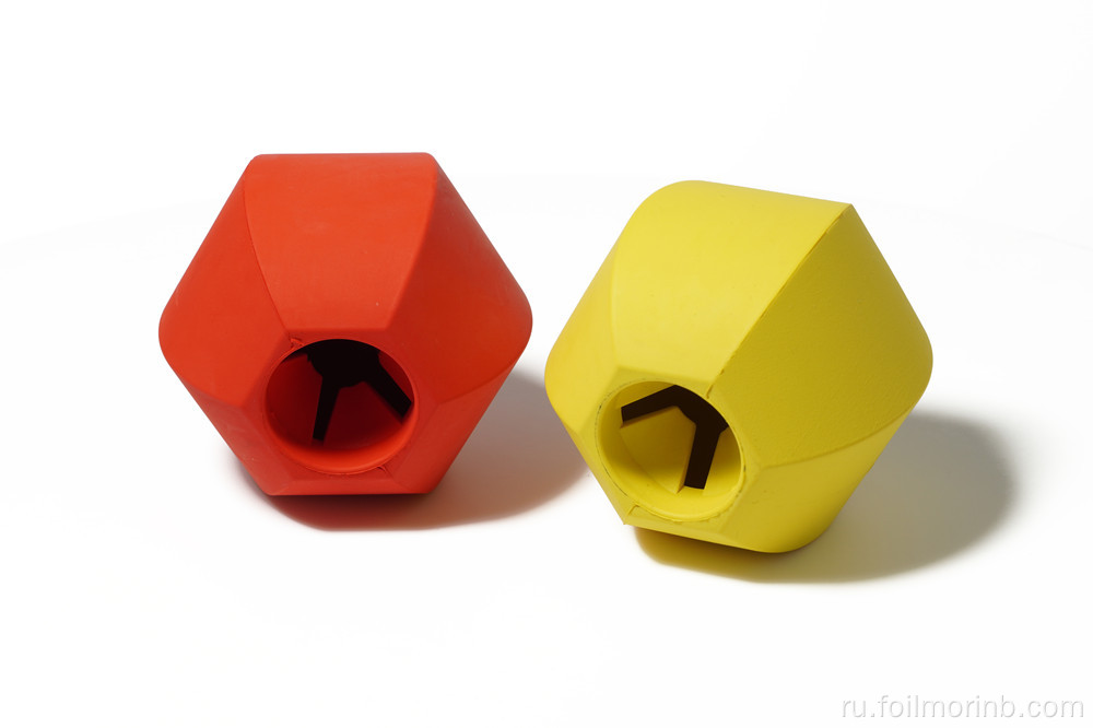 Индивидуальная шестиугольная глянцевая игрушка для кормления домашних животных