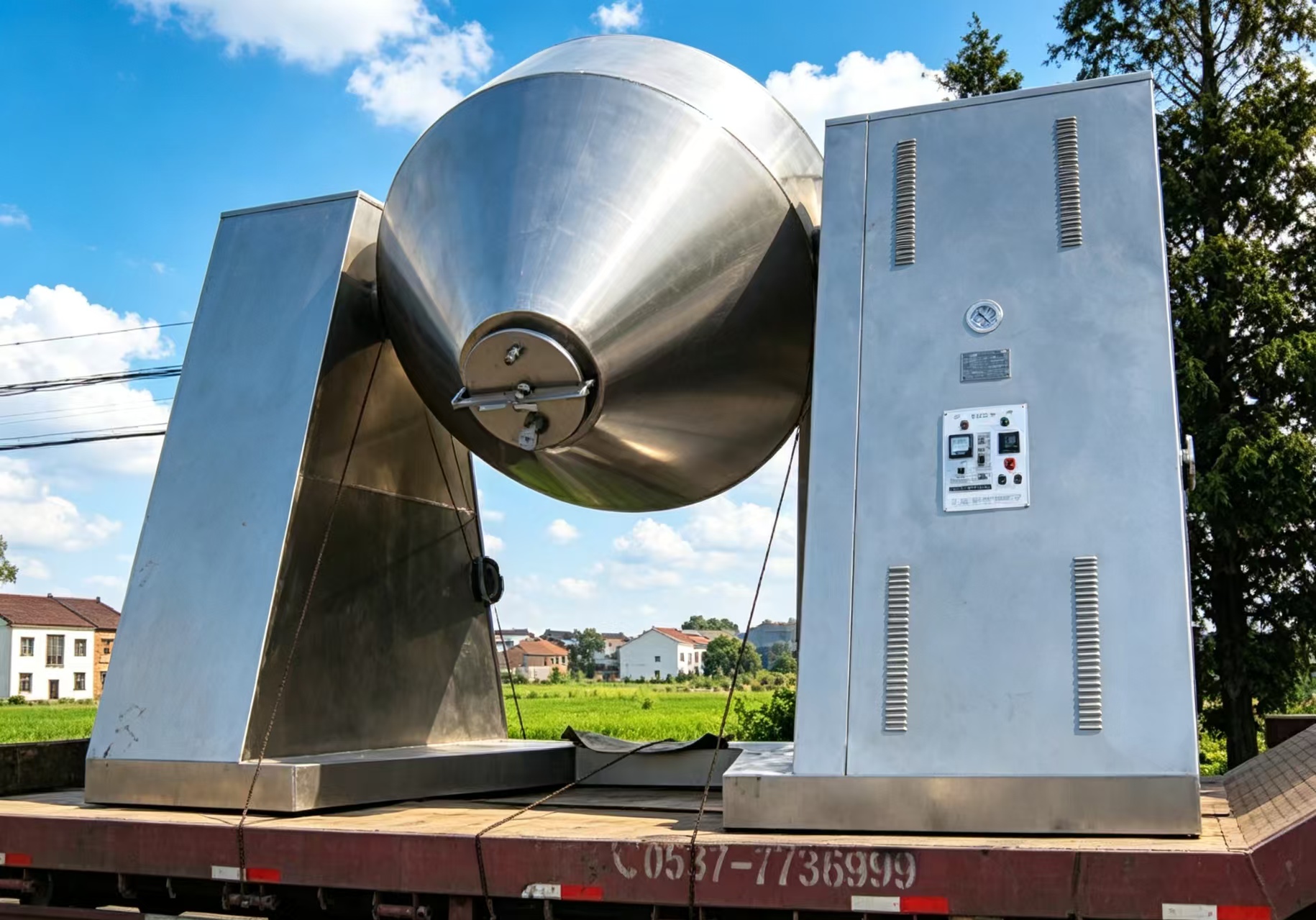 Dobleng pag -ikot ng vacuum dryer conical mixer