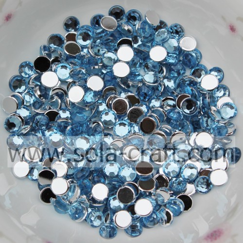 Vente en gros 2/3/4/5/6 mm perles de diamant demi-rond en acrylique