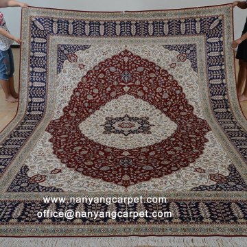 9'x12' Handmade Pure Silk Oriental Traditional Carpet