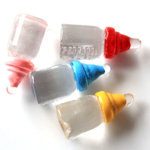 Mini 10*21MM Feeding Bottle Baby Bottles Design Resin Cabochons DIY Jewelry Charm