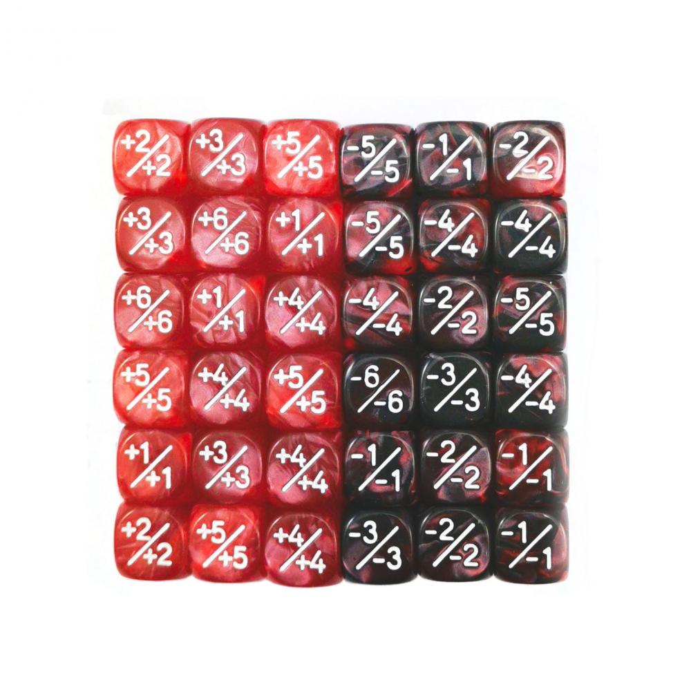 12mm Positive And Negative Dice Counters Set 2