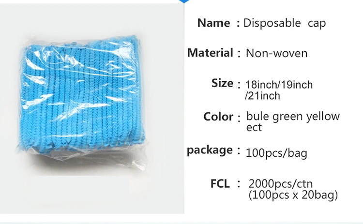 21 "Clip non tessuto usa e getta con banda elastica per l'industria