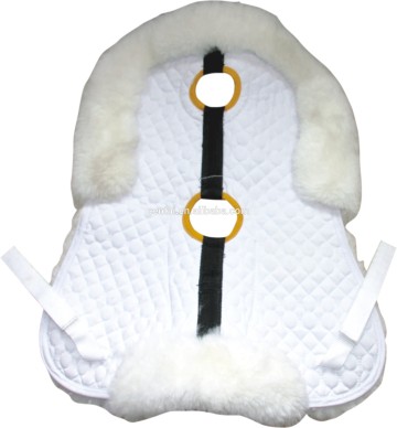 Sheepskin saddle numnah