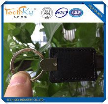 125Khz Read only RFID Proximity ID leather Keyfobs Compatible EM4100 with Metal Ring