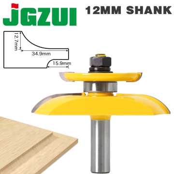 12 Shanks Round Over Rail & Stile with Cove Panel Raiser 1Bit Router Bit Set Tenon Cutter for Woodworking Tools