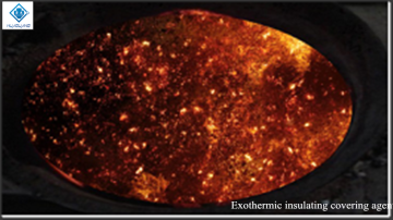 Exothermic insulation covering agent