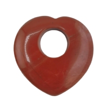 Red Jasper 40MM Love Heart Stone Pendant for Making Jewelry