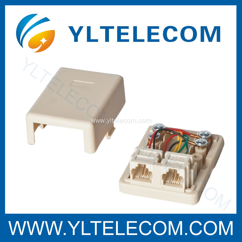 Telephone Surface Mount Box 2Port