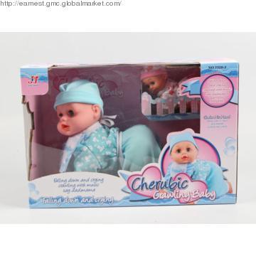 B/O Crawling Doll W/Music