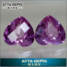 synthetic pink corundum - created heart cut pink sapphire for jewerly