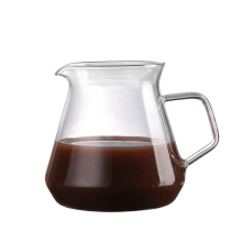 Carafe en verre élégante de pot de brasseur de goutteur de café et filtre permanent en acier inoxydable verser sur la cafetière