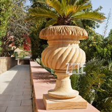 Wholesale cheap decorative garden stone planter marble flowerpot