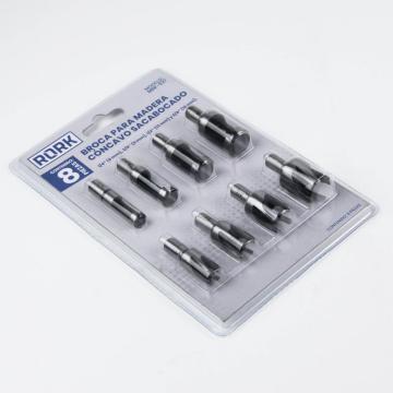 8pcs bits de perfuração de madeira