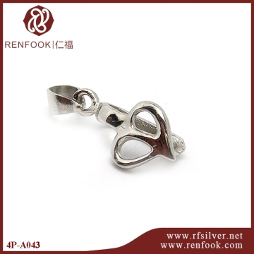 Silver jewelry online jade pendant bail design