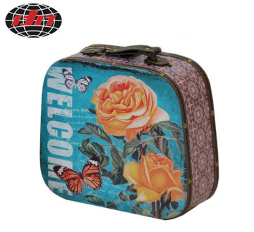 Roses and Butterflies PU Wooden Box