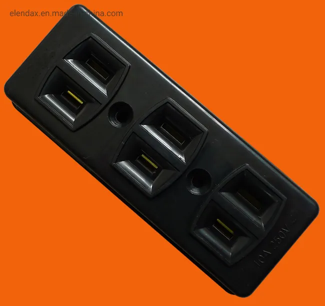 4-полюсная 2-контактная настенная розетка с плоским контактом в филиппинском стиле (AE6004)