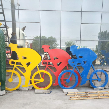 High quality sports bicycle riding sculpture