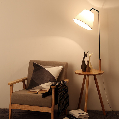 LEDER Houten Tall Bedroom Lamps