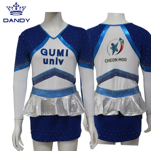 Kundenspezifische Cheerleaderuniform mit Kristall