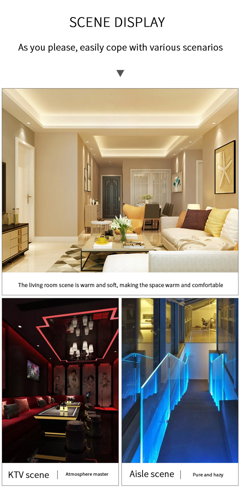 220V SMD 5050 RGB led strip 96 Leds strip light PVC cover waterproof IP65 flexible led light strip