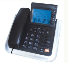 Corded telephone with answer machine