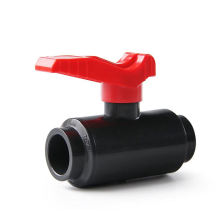 Red Handle Ball Valve Black White