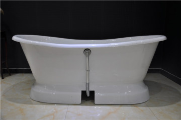 inflatable pool rental Cast Iron enameled Pedestal Bathtub/freestanding bathtub