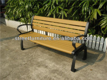 Waterproof wpc wood bench with cast aluminum bench legs
