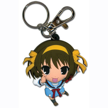 wholesale promotional cartoon character rubber keychain