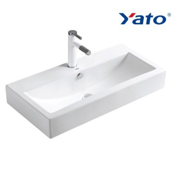 hair wash basin ceramic bathroom sanitary wares modern ceramic bathroom sink YC-075 YATO