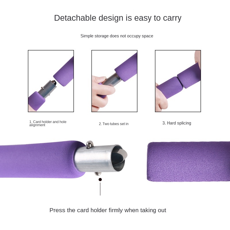 Portable Adjustable Yoga Indoor Exercise Stick Rope Pilates Resistance Bar