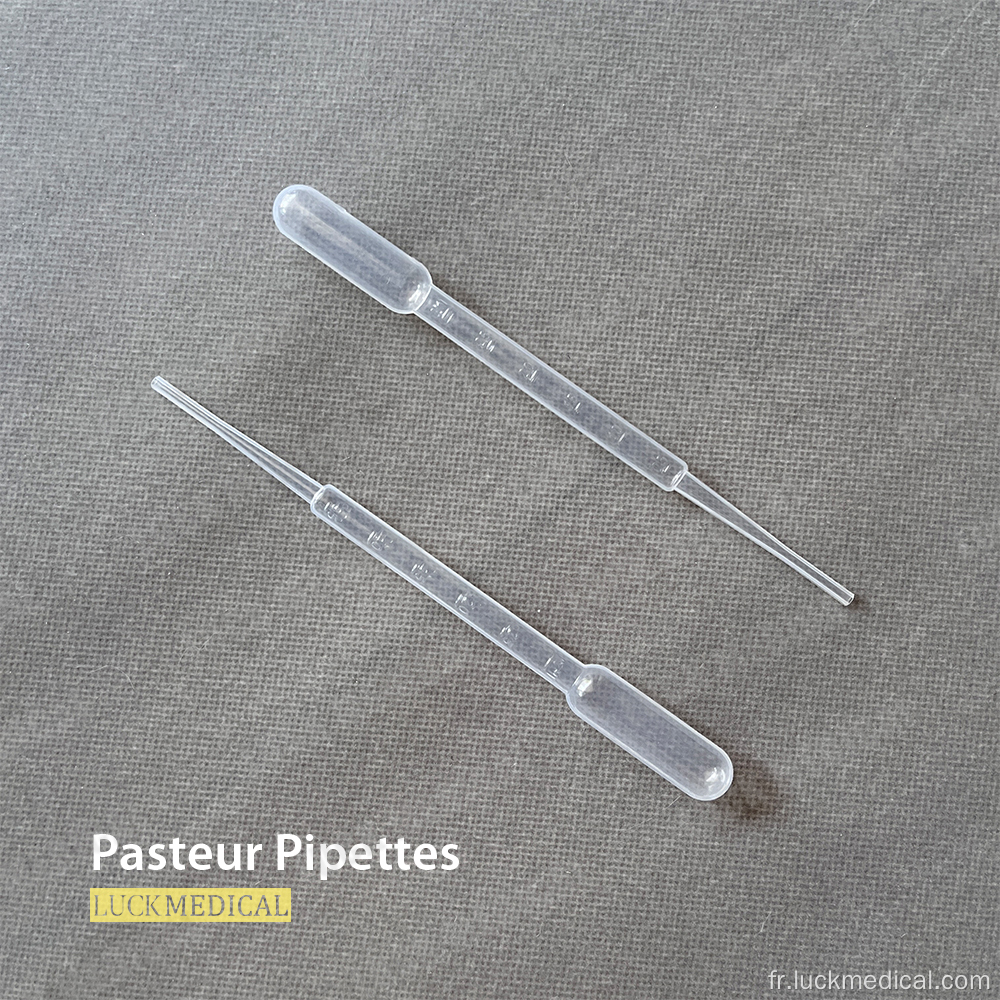 Pipette de pasteur plastique pour le laboratoire