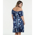 Kvinnor Casual Off Shoulder Sleeve Plus Size Klänning