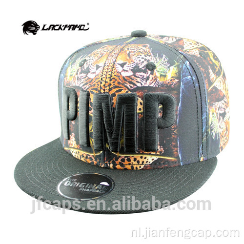 Groothandel sublimatie leren snapback hiphop platte pet