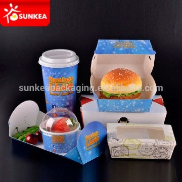 Recycled cheap paper hamburger boxes, hamburger packaging