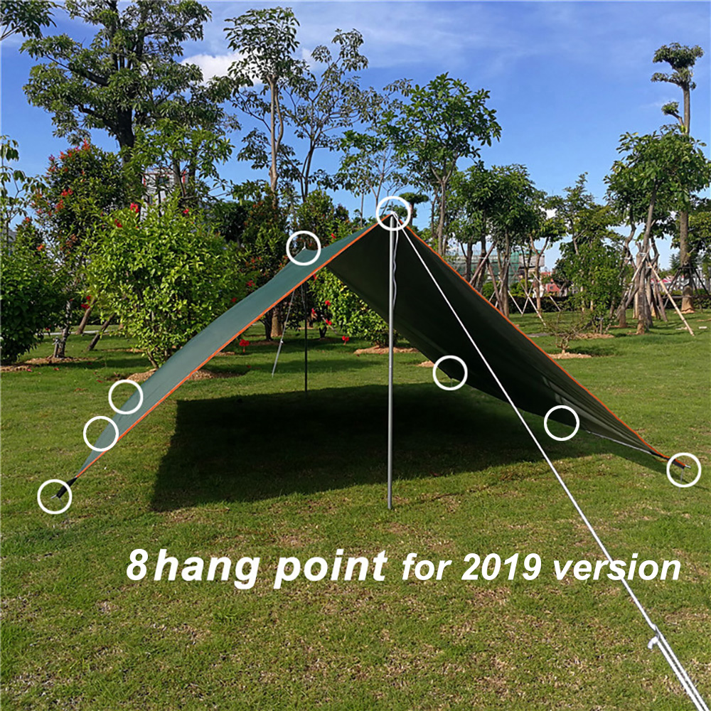 Tenda de lona impermeável com toldo Awning Waterproof Tarp Tent
