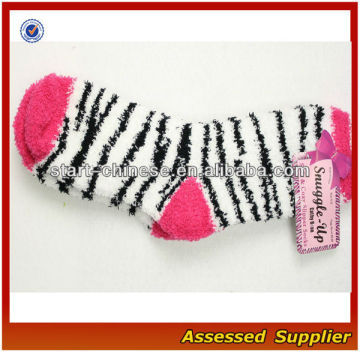 Ladies Fuzzy Slipper Crew Butter Socks