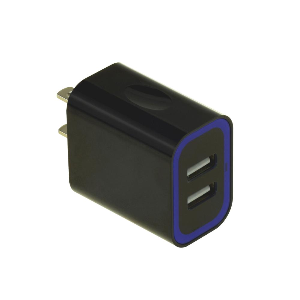 12W USB شاحن الهاتف أسود USB الجدار محول