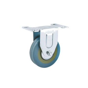 3 inch Grey Rubber Rigid Caster Wheels