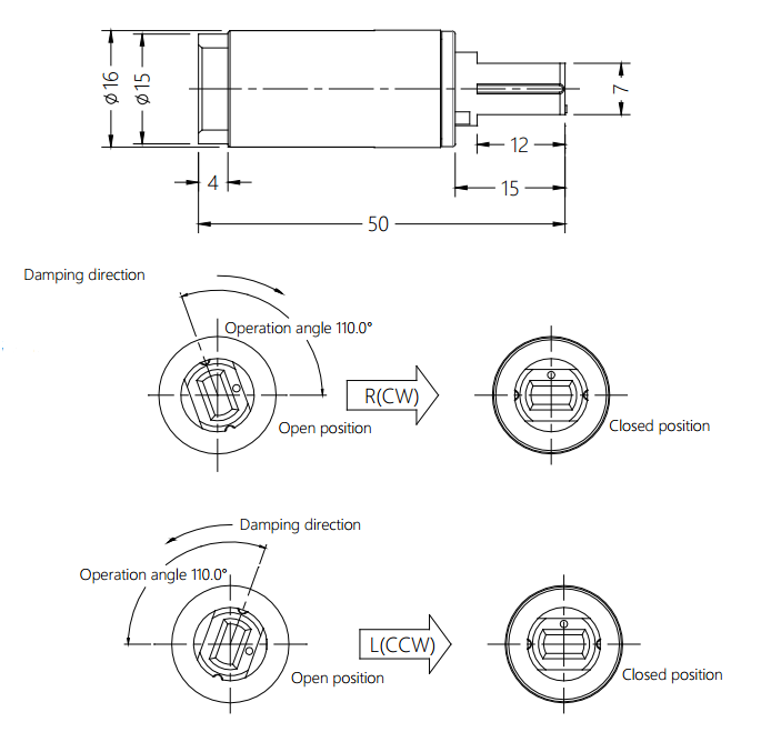 Rotary Damper For Toilet Seat Cover