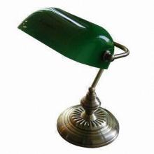 Banker/Desk Lamp, Metal Base with Anti-brass Plating, CE Mark