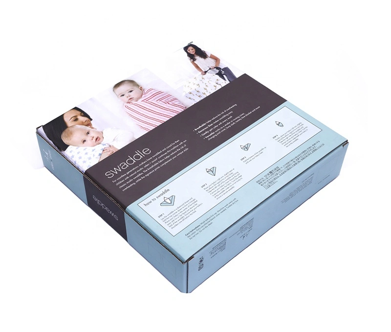 Custom Logo Mattress Cardboard Corrugated Bed Sheet Packing Box with Color Pattern Printing