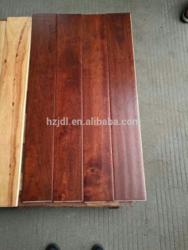 Rubber Wood Solid flooring handscraped NEW PRODUCT hot selling